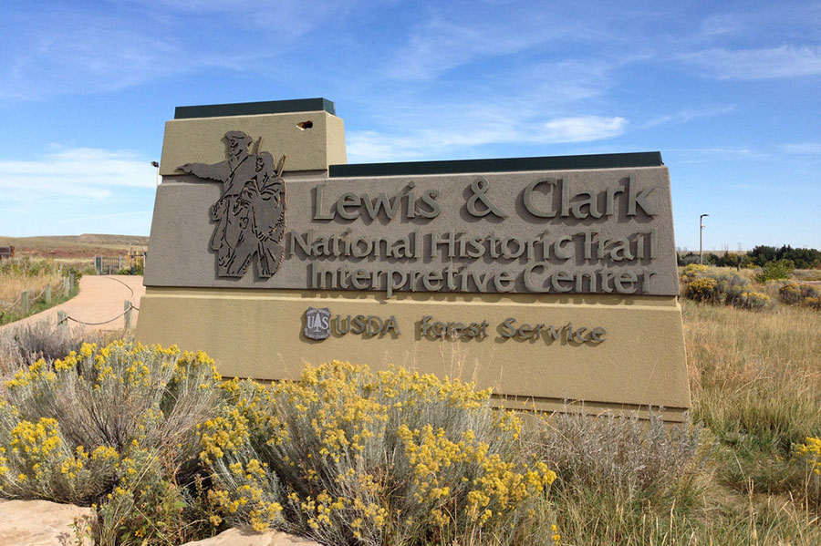 Lewis & Clark National Historic Trail Interpretive Center sign